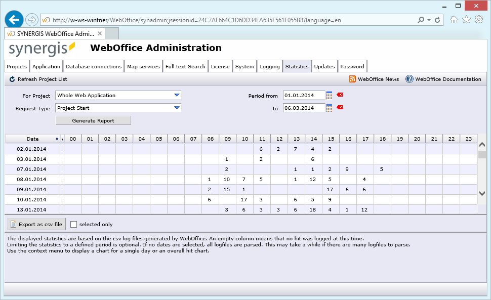 Generate a report Generate a report
