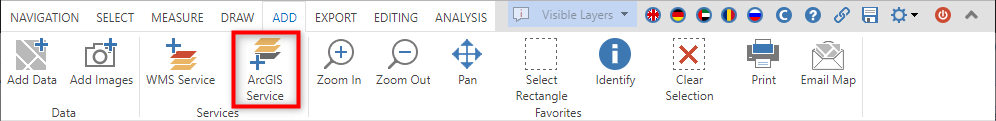 Add an ArcGIS service in the WebOffice core client Add an ArcGIS service in the WebOffice core client