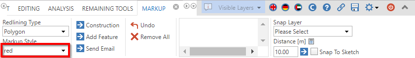 Tool 'Markup' in the WebOffice core client with configured Markup styles Tool 'Markup' in the WebOffice core client with configured Markup styles