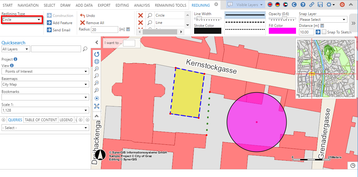 Creating a Circle- object in the WebOffice core client Creating a Circle- object in the WebOffice core client