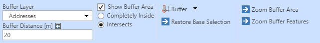 Create Buffer tool dialog Create Buffer tool dialog