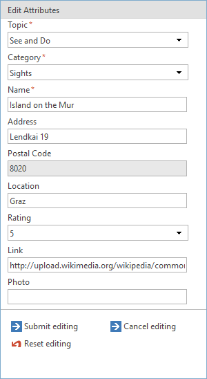 Attribute form with restricted edit fields in WebOffice core client Attribute form with restricted edit fields in WebOffice core client