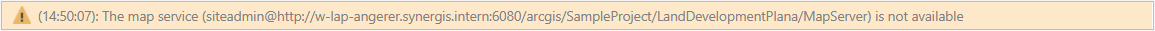 Warning messages in WebOffice core Client in the map area&nbsp;