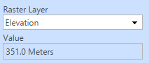 Tool form of the raster info tool in the WebOffice core client