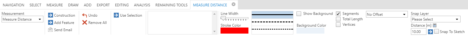 Measure Distance tool in the WebOffice core client Measure Distance tool in the WebOffice core client