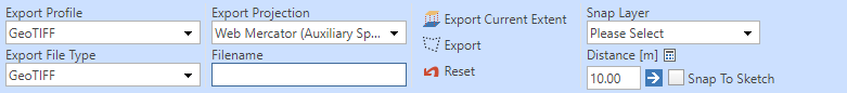 Data export tool form for raster data Data export tool form for raster data