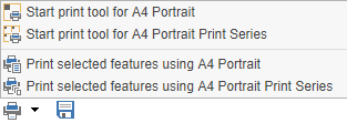 Available printing options