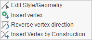 Measure context menu for connecting lines