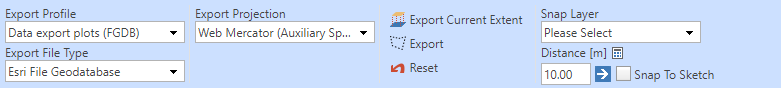 Data export tool form for vector data Data export tool form for vector data