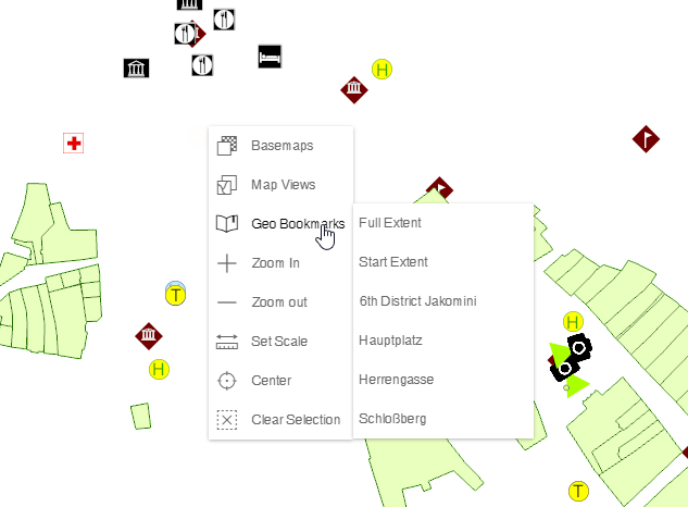 Geo bookmarks from context menu Geo bookmarks from context menu