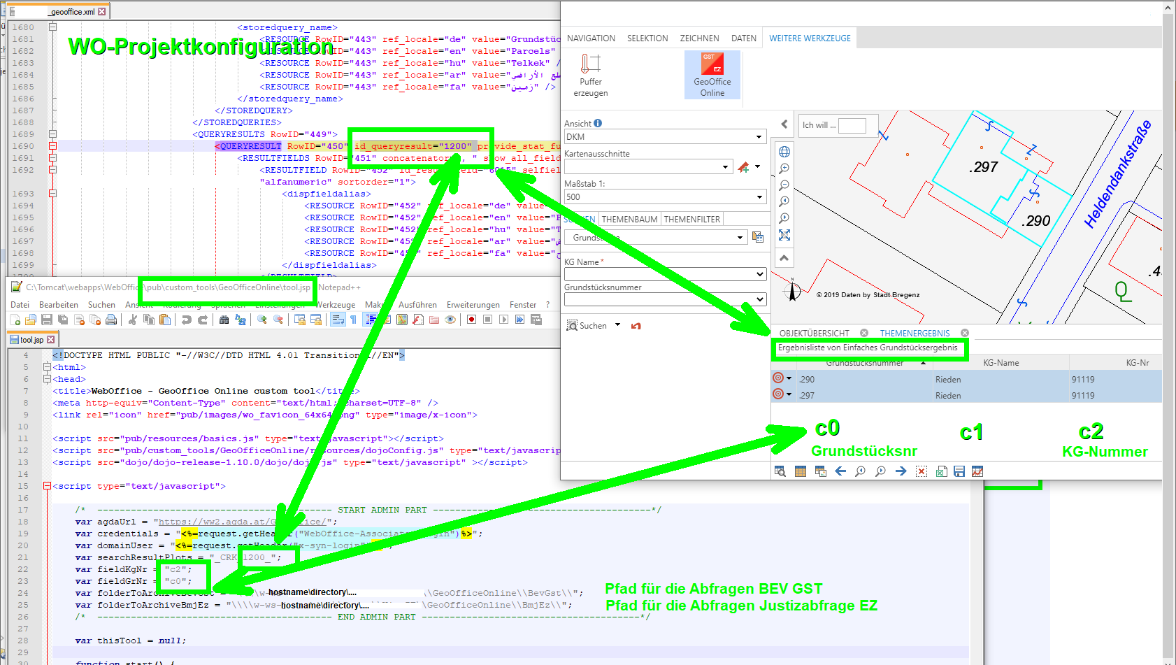 Configuration of "tool.jsp" for GeoOffice online custom tool Configuration of "tool.jsp" for GeoOffice online custom tool