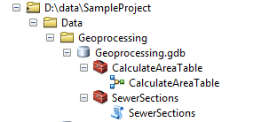 Sample toolboxes in the Geoprocessing.gdb