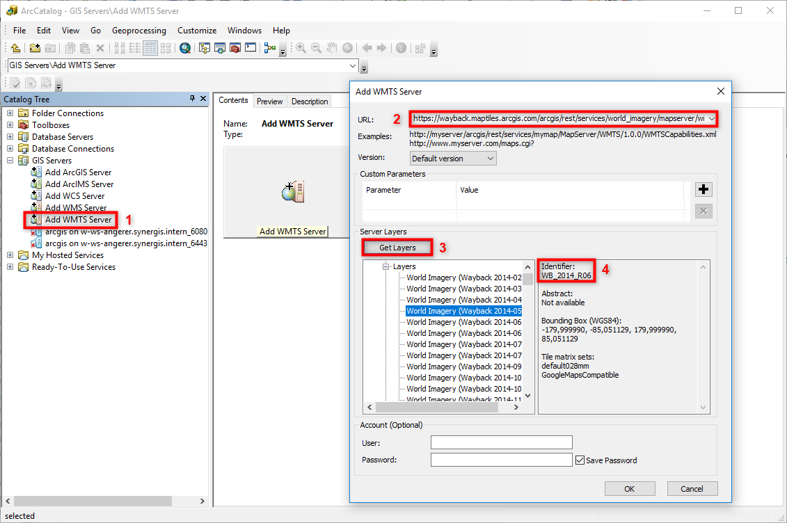 Determining the URL of the desired World Imagery Layer Determining the URL of the desired World Imagery Layer