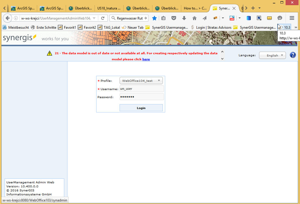 Creation of the UM data model within the User Management administration interface