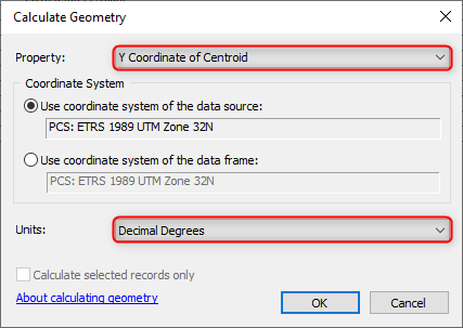 Calculation "LAT" in Field Calculator Calculation "LAT" in Field Calculator
