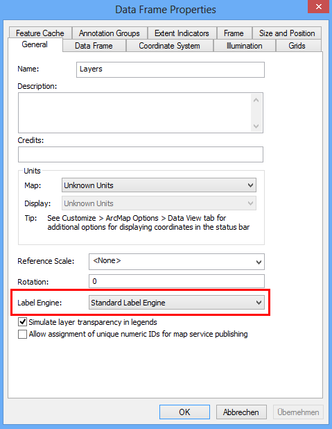 Label Engine on dataframe in ArcMap Label Engine on dataframe in ArcMap