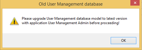 Notification of incompatibility of WebOffice Author and user management Notification of incompatibility of WebOffice Author and user management