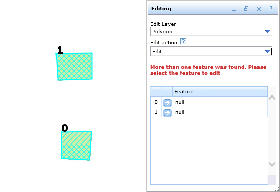 Selecting one object for editing Selecting one object for editing
