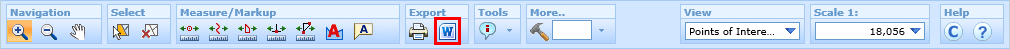 Export Map Image tool in the WebOffice html client