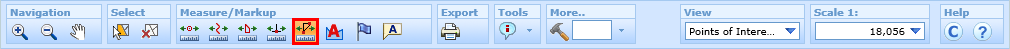 Measure by Angle/Distance tool in the WebOffice html client