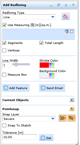 Add redlining tool dialog