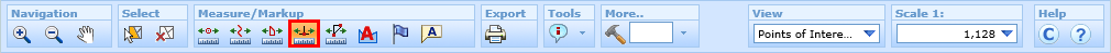 Measure Perpendicular tool in the WebOffice html client
