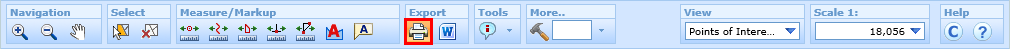 Print tool in the WebOffice html client