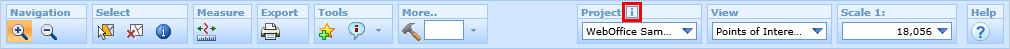 Project metadata accessible via toolbar