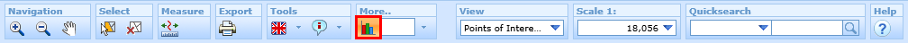 Raster Info tool in the WebOffice html client