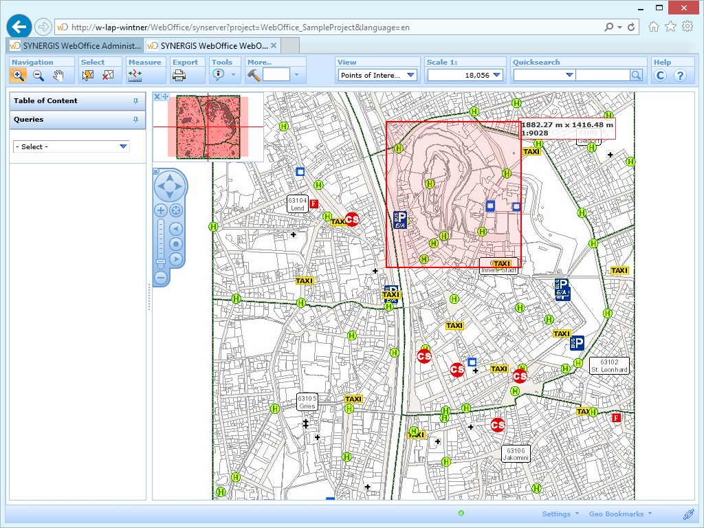 Specifying the map extent to zoom in to