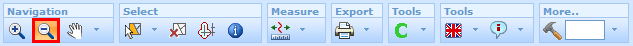 Zoom Out tool in the WebOffice html client