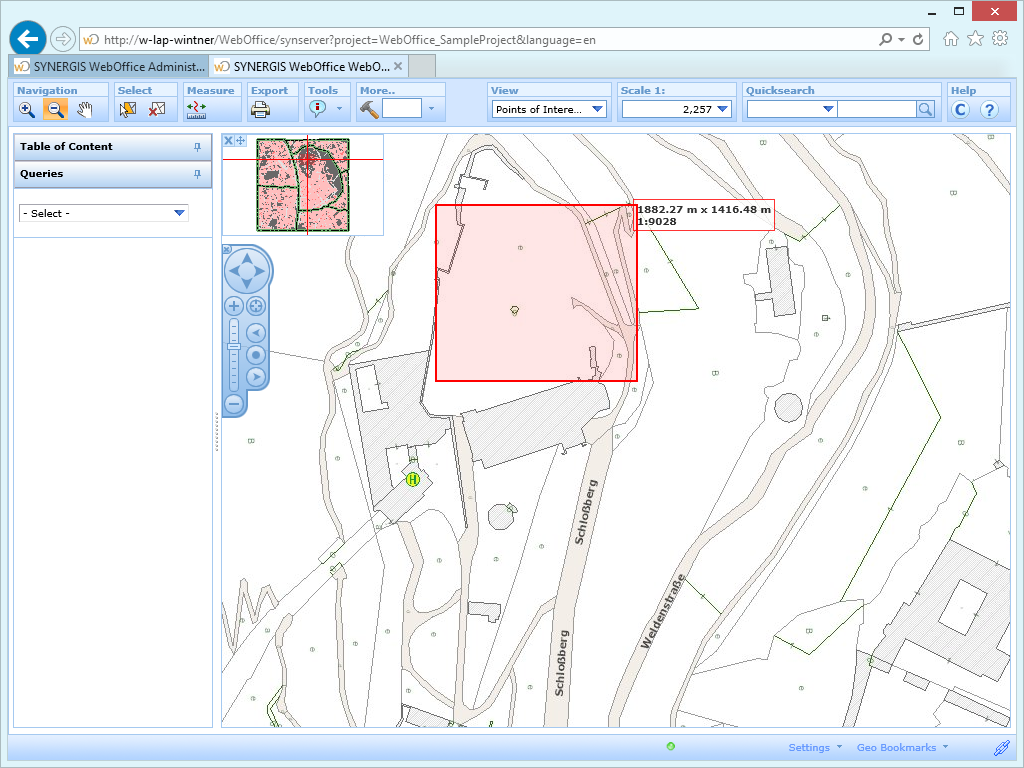 Specifying the map extent to zoom out