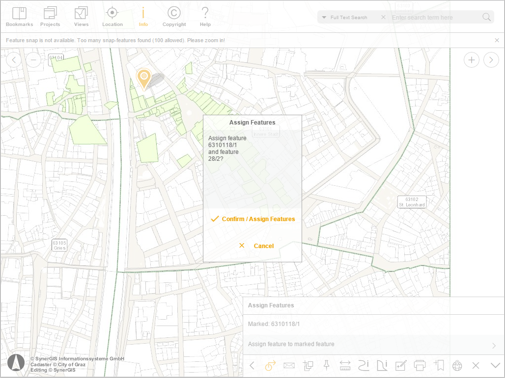 Confirming the assignment in the WebOffice mobile client - tablet mode Confirming the assignment in the WebOffice mobile client - tablet mode