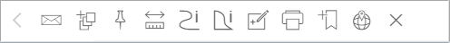 Lower toolbar in the WebOffice mobile client - tablet mode