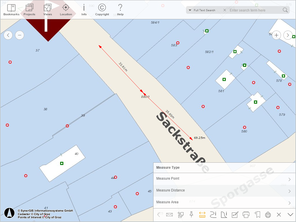 Finished measure in the WebOffice mobile client - tablet mode