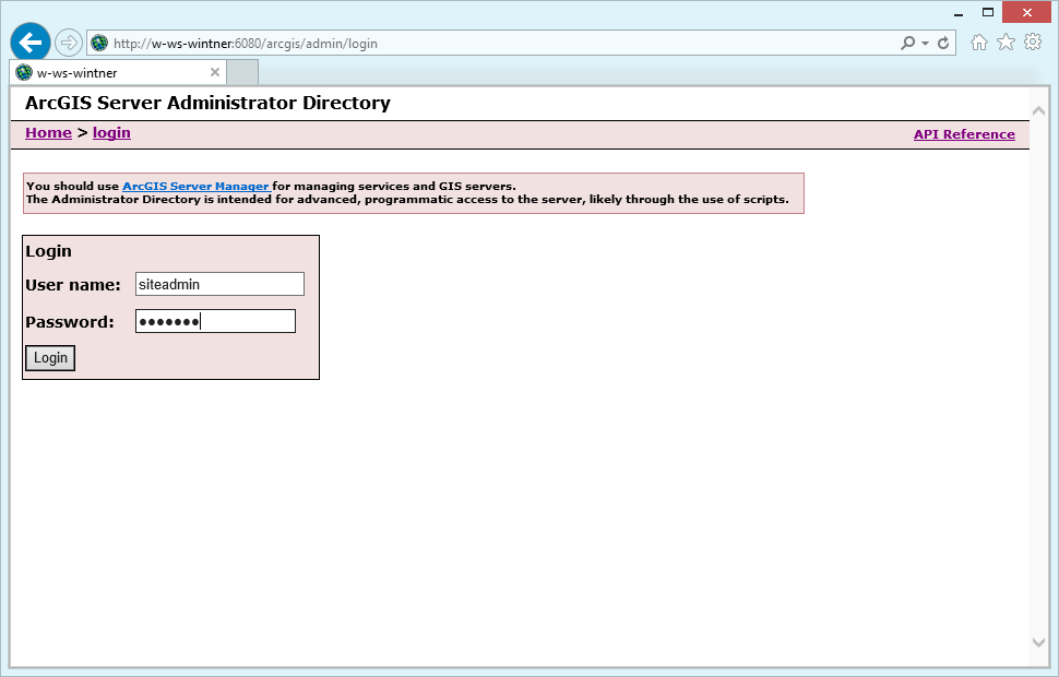 ArcGIS Server Administrator Directory ArcGIS Server Administrator Directory