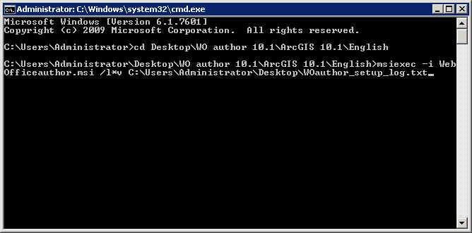 Example for logging the WebOffice author setup - the log file will be saved on the desktop Example for logging the WebOffice author setup - the log file will be saved on the desktop