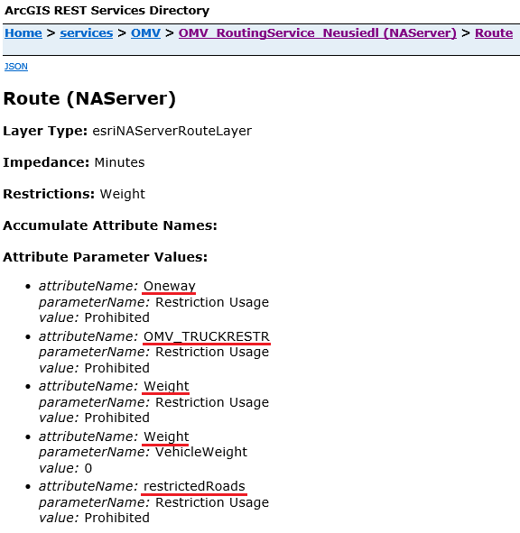 Restrictions of a routing service