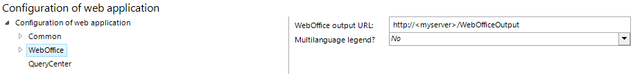 WebOffice output URL configuration WebOffice output URL configuration