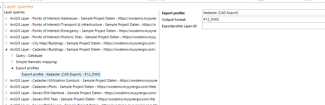 Export profile Export profile
