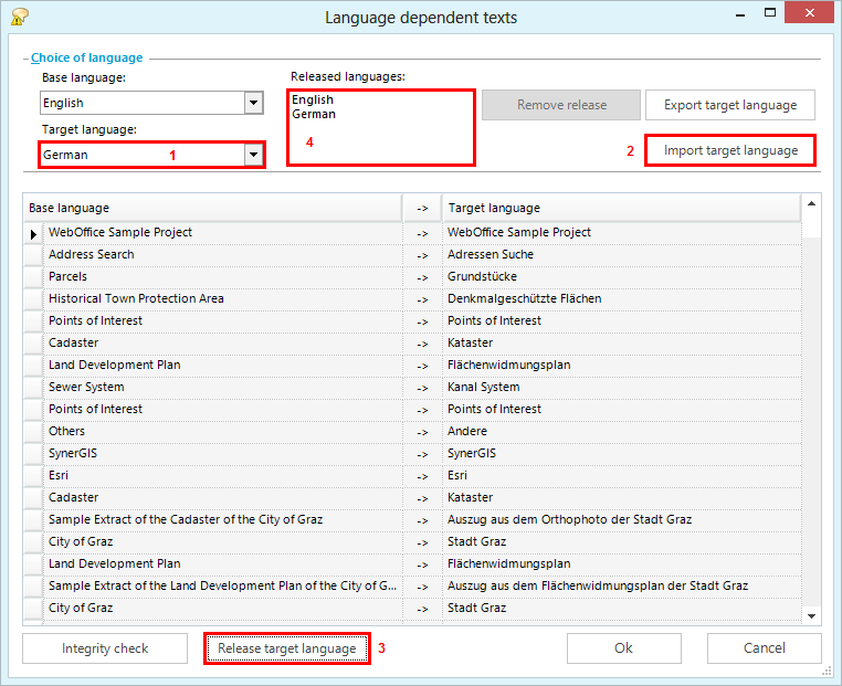 Import the language dependent texts Import the language dependent texts