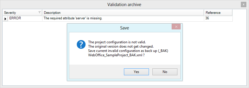 Validation archive