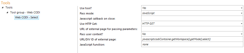 Configuration - Web CODI Select Configuration - Web CODI Select