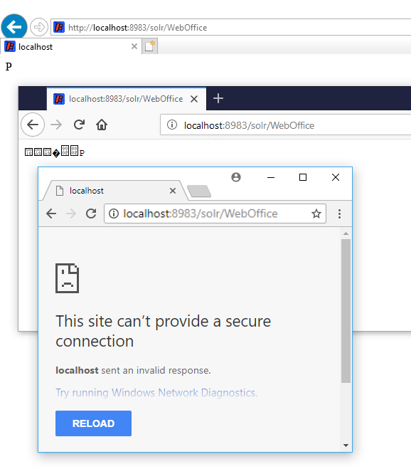 Connection via HTTP is no longer possible: above Microsoft Internet Explorer, middle Mozilla Firefox, below Google Chrome Connection via HTTP is no longer possible: above Microsoft Internet Explorer, middle Mozilla Firefox, below Google Chrome