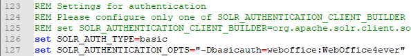 Configuration of the Basic Authentication access data for starting the Windows service Configuration of the Basic Authentication access data for starting the Windows service