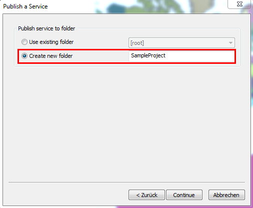 Create new folder 'SampleProject' Create new folder 'SampleProject'
