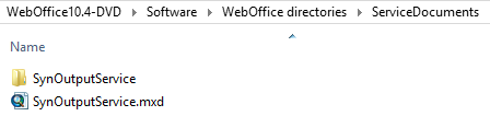 Extract the SynOutputService.zip Extract the SynOutputService.zip
