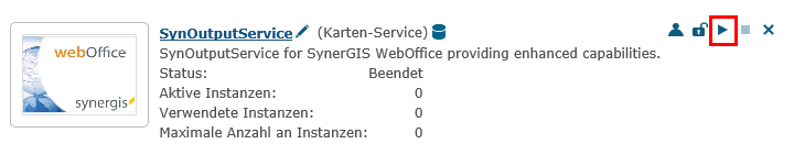 Restart SynOutputService in ArcGIS Server Manager Restart SynOutputService in ArcGIS Server Manager