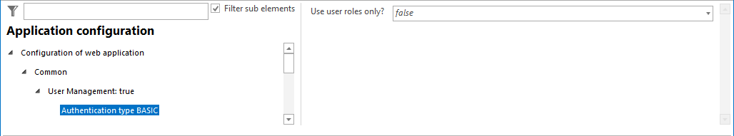 Authentication type BASIC configuration Authentication type BASIC configuration