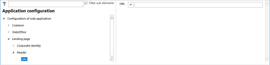 Configuration header - URL Configuration header - URL
